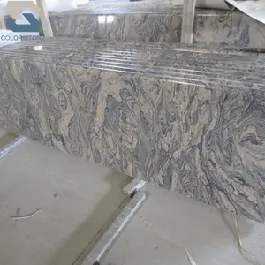 Pembe Juparana ön kesimli granit mutfak tezgahı mutfak tezgahı ve banyo tezgahı