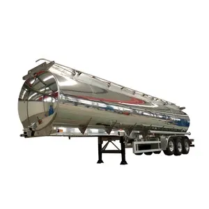 Saso 42cbm 42000L glanz aluminium legierung kraftstoff tankwagen