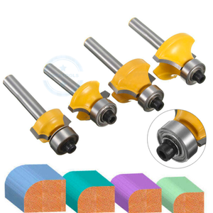 L-N019 4PC <span class=keywords><strong>1</strong></span>/4 inch Vòng trên viền <span class=keywords><strong>Router</strong></span> <span class=keywords><strong>Bit</strong></span> Set - <span class=keywords><strong>1</strong></span>/4 ",<span class=keywords><strong>1</strong></span>/<span class=keywords><strong>8</strong></span>'',3/<span class=keywords><strong>8</strong></span> ",<span class=keywords><strong>1</strong></span>/2'' bán kính thẳng tông đơ làm sạch góc <span class=keywords><strong>bit</strong></span> tròn - Product Image 3