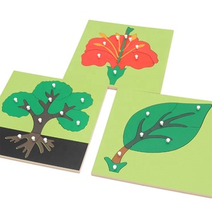 Personalizado educativos animales de dibujos animados botánica rompecabezas de madera - Product Image 3