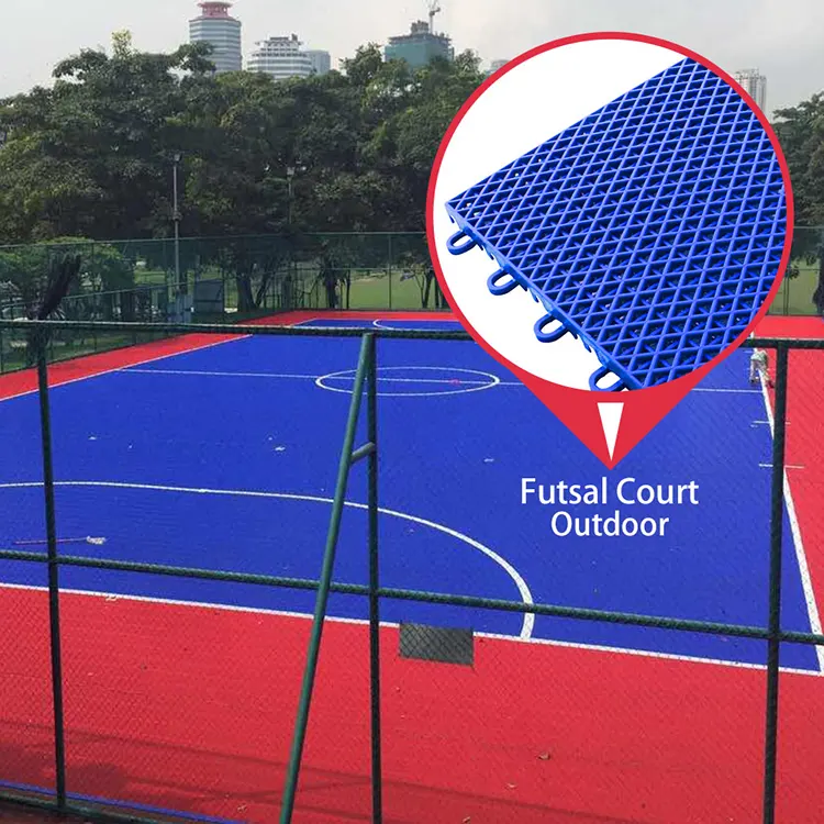 Multi Purpose Tahan Air Baru Pp Plastik Interlock Court Outdoor Flooring Futsal