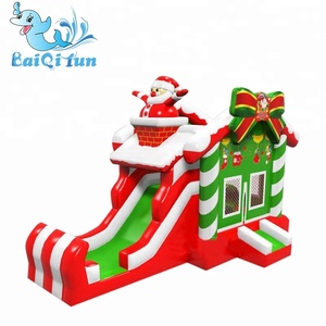 Inflatable Combo Inflatable giáng sinh <span class=keywords><strong>bouncy</strong></span> nhà, Giáng sinh nhà bị trả lại, trượt bơm hơi giáng sinh - Product Image 4
