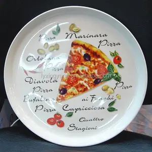 Porselen pizza tabağı, 10.5 inç seramik pizza yemekleri