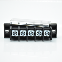 Bornier à double rangée de connecteurs électriques pour circuits imprimés, vis de 13.0mm et barrière noire