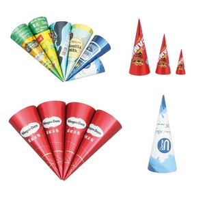 Lot de cône de crème glacée jetable, 20 pièces, en papier, cône personnalisé, emballage, manches - Product Image 5