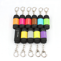Porte-clés Portable avec impression de Logo, torche de poche Rechargeable par USB, Mini lampe de poche