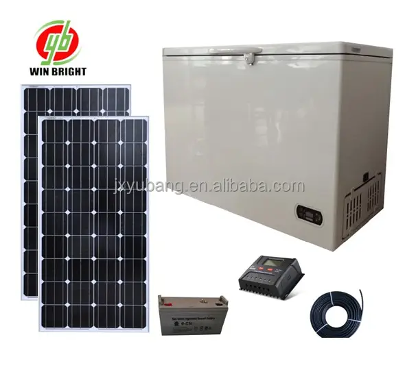 Kit completo de congelar alimentado por energia solar, fabricante 268l dc12v24v