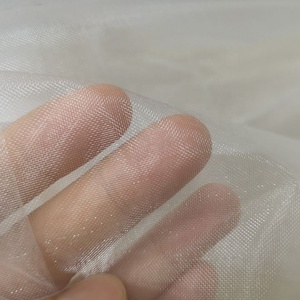 Tissu d'organza en <span class=keywords><strong>verre</strong></span> <span class=keywords><strong>de</strong></span> soie brillant, fil <span class=keywords><strong>de</strong></span> perles blanches et brillantes pour les robes/tissu décoratif - Product Image 2