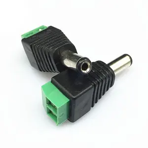 2,1mm x 5,5 macho + hembra DC Power Jack conector de adaptador de enchufe para cámara