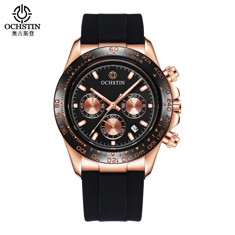 OCHSTIN 2019 Hot Sale Elegance Fashion Rose Golden Men Wristwatch Luxury Velvet leather Watches