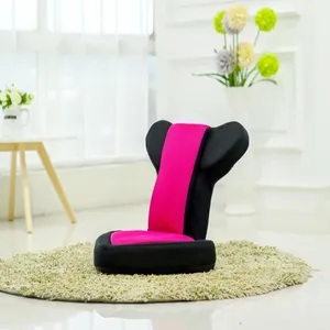 Japanese Style Adjustable Tatami Legless Padded folding floor chair game chair with love-heart design