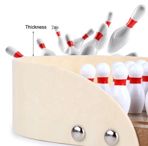 Lucu Pabrik Grosir Mini Kayu Desktop Bowling Permainan Mini Tabletop Bowling Mainan - Product Image 5