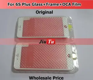 LCD Frontal de Vidro + Moldura do Quadro + OCA Film Assembléia para o iphone 6/6 plus/6 s/6 s plus/7/7 plus Refurbish