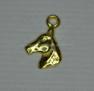 Chapado en oro plata esterlina caballo encantos para animales diseño pulseras al por mayor - Product Image 2