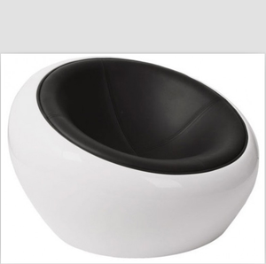 Salotto in fibra di vetro in pelle spitfire aviatore lounge scoop mezza cupola divano set di mobili da soggiorno pronti per la spedizione - Product Image 5