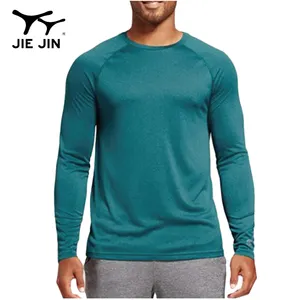 सक्रिय जिम पहनने में सबसे ऊपर है लंबी आस्तीन कस्टम संपीड़न पुरुषों लंबी आस्तीन जिम शर्ट