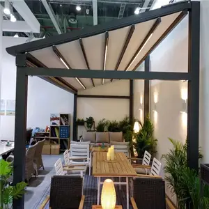 Electric Pergola Awning Patio Motorized Retractable Awning Roof