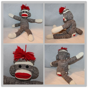 2018 Hot New Giá Rẻ Bán Buôn Tùy Chỉnh Động Vật Crochet Dệt Kim Mềm Nhồi Bông Sock Khỉ - Product Image 5