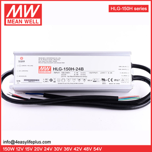 Meanwell 150W 24V Dimmable LED Điều Khiển Chống Thấm Nước IP67 HLG-150H-24B Điện Áp Không Đổi + Dòng Điện Không Đổi - Product Image 2