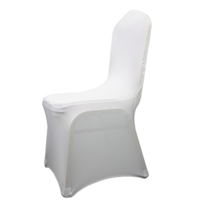 Couvertures blanches de <span class=keywords><strong>couverture</strong></span> de chaise de salle à manger de Spandex de bout droit pour la salle à manger de banquet - Product Image 1