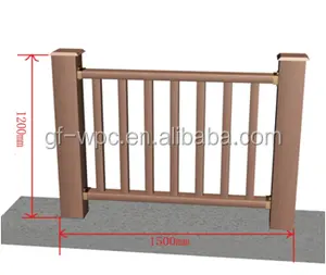 Outdoor Wpc Beam Engineered Decorative Plastic Wood Low Price Fence Manufacturers Direct Supply
