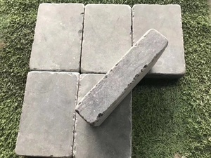 Carrelage extérieur moderne en pierre calcaire bleue polie à coins arrondis <span class=keywords><strong>CARIA</strong></span>, épaisseur 18 mm - Product Image 4