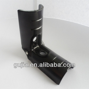 Pieza de conector de tubo de Metal de electroforesis negra Gujia Hardware para sistema de estante de flujo de tubería recubierta de plástico - Product Image 2