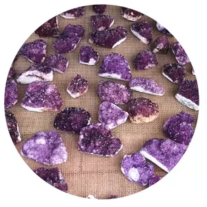 Wholesale natural beautiful brazilian amethyst crystals cluster geode uruguay crystal slice