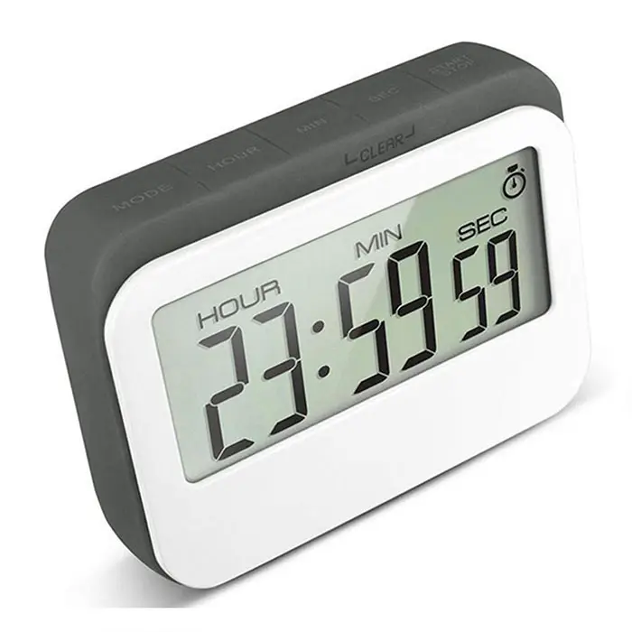 J & R Digital LCD Dünner Mini-Reise wecker Koreanisch mit Timer Sehr klein Schlank Günstige 2,8 "Electronic Blind People Electronics 3"