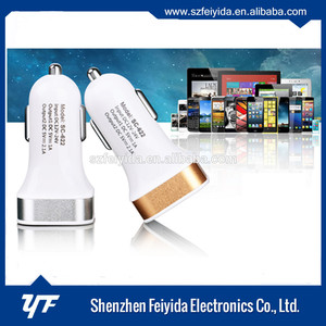 ABS + PC + Alliage D'aluminium CE ROHS FCC double usb voiture <span class=keywords><strong>chargeur</strong></span> de <span class=keywords><strong>batterie</strong></span> - Product Image 2