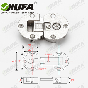 Bản Lề Nội Thất JIUFA, Bản Lề Nắp Tủ Bằng Kim Loại 180 Độ Có Thể Điều Chỉnh, Bản Lề Tròn Che Giấu Cho Bàn Gấp - Product Image 3