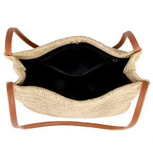 Borsa tote estiva <span class=keywords><strong>da</strong></span> donna <span class=keywords><strong>in</strong></span> <span class=keywords><strong>paglia</strong></span> intrecciata, borsa della spesa riutilizzabile - Product Image 5