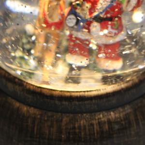 Lanterne de noël Antique OEM en résine, décor à piles de noël, paillettes filtrantes, musicale, Led, lanterne de neige - Product Image 5