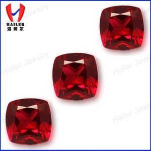 Forme carrée aaa de haute qualité et prix usine blood <span class=keywords><strong>red</strong></span> ruby pierre 8# - Product Image 1