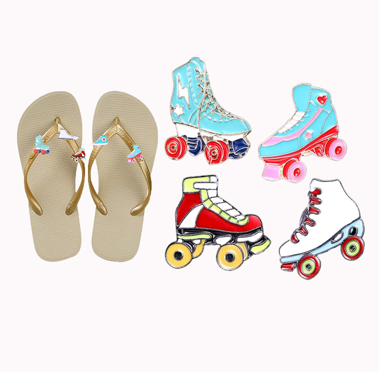 Симпатичные роликовые коньки шлепанцы талисманы аксессуары для обуви