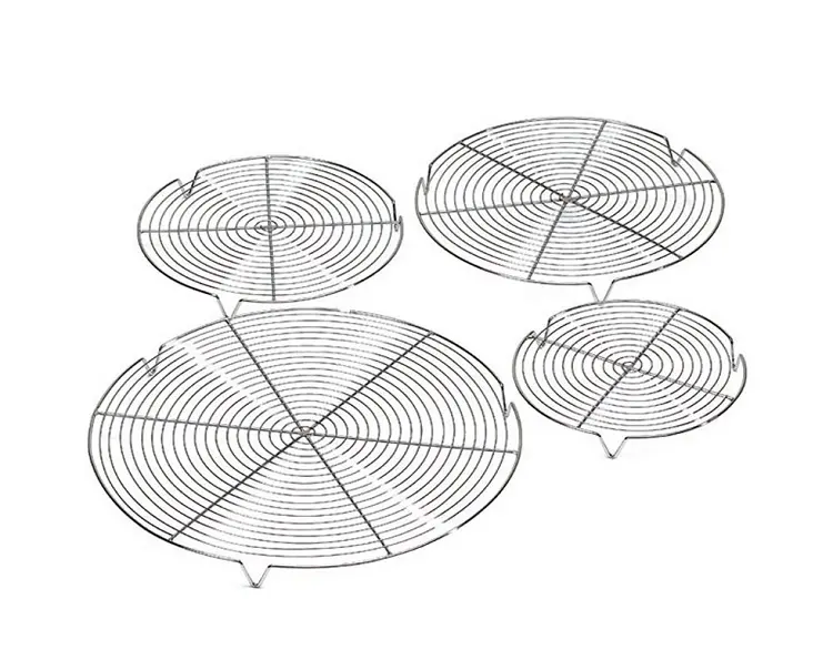 High quality round stainless steel metal wire cooling rack for baking food Widely used