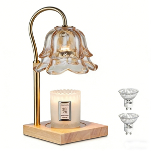 Lampe de table moderne avec abat-jour en cristal vert, base en bois, col flexible E26 LED, AC 220V, blanc chaud, écologique, décorative pour chambre à coucher - Product Image 4