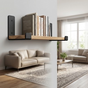 Black Powder Coated Metal Wall <strong>Shelf</strong> <strong>Scaffold</strong> <strong>Board</strong> Bracket - Product Image 3