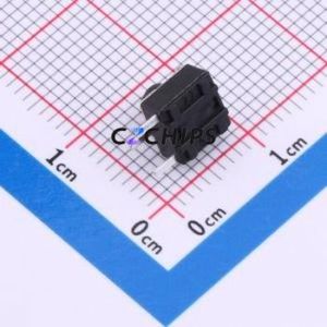 TS-1095C-A5B3-D2 Tactile Switch Bent Lead Through Hole-3P,6x6mm Single Pole Single Throw Round Button 2.5N Right Angle Insert - Product Image 2