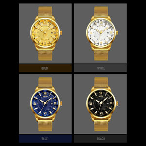 Spiral Textured Dial Men's Luxury Business Elite Waterproof <b>Watch</b> Stainless Steel Band OEM/ODM High Quality Customization Logo - Product Image 5