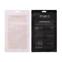 Nouveau style approvisionnement d'usine oem blanc zip opp sac ziplock emballage étui de téléphone sac en plastique transparent avec trou de suspension