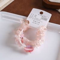 MUJU B529 2 stuks Kinderen Harsen Bloemen Fruit Haarbandjes 6,5cm Organza Haar elastiekjes Zoete Aangepaste Logo Kaart Retail Klaar MOQ