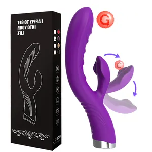 여성용 음핵 진동기 스틱 이중 자극기 G-Spot 음핵 마사지 지팡이 2 In 1 딜도 바이브로 성인 섹스 토이 제품