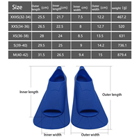 Enfants adultes Silicone natation professionnel palmes de plongée palmes courtes apnée tuba bottes formation équipement de natation