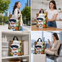 Sac à provisions non tissé recyclé écologique réutilisable personnalisé avec logo personnalisé
