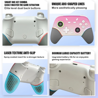 Controlador de Joystick Inalámbrico Yotosan X9 con Bluetooth para PC, Doble Vibración, Botón Turbo, Giroscopio de Seis Ejes, Programación de Macros, Soporte para Teléfono