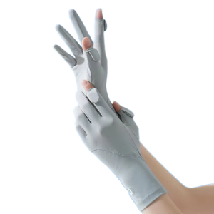 Gants de sport d'été en soie glacée respirants à écran tactile antidérapants avec protection UV unisexe - Product Image 1