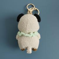 Porte-clés chien au crochet fait main, poupée animale douce, breloque pendentif, jouet en fourrure 3D en forme de Corgi ou Pékinois, style dessin animé