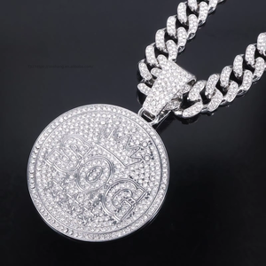 European American Style Hip-Hop Accessories SOG Letter Large Full Pendant Men's Punk Style <b>Cuban</b> <b>Chain</b> Necklace - Product Image 1