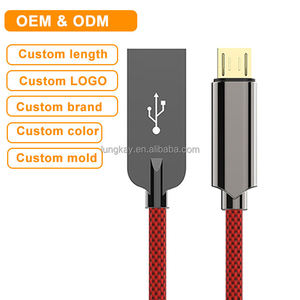 Cable Micro USB 2.0 LUNG KAY, Cable de Datos de Carga Rápida V8 con Trenzado de Nailon de 480mbps para Teléfonos Android - Product Image 3